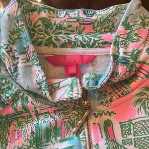 Lilly Pulitzer Pink and Green Tropical Jacket